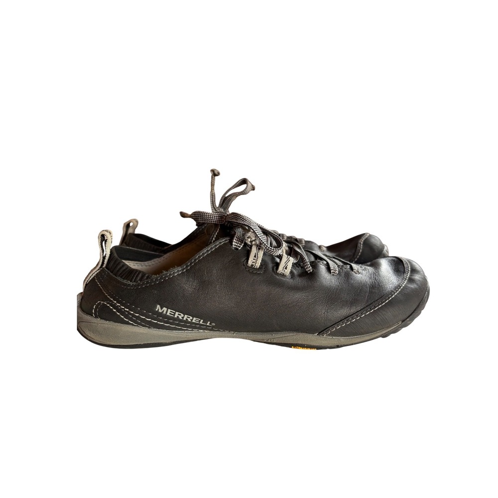 Merrell Mighty Glove Black Leather Barefoot Sneakers J68398 Womens 9 Vibram - Picture 3 of 10